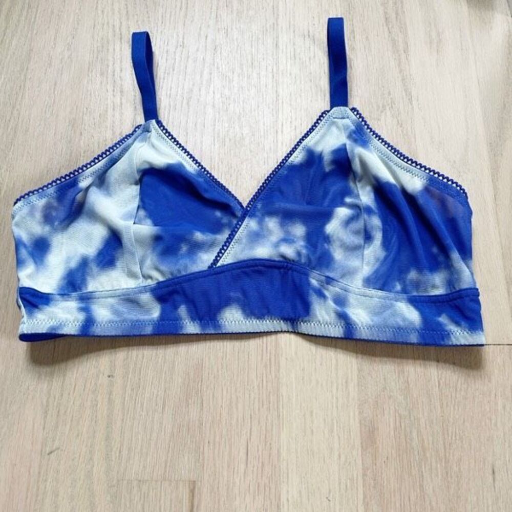 BUY 1 GET 1 FREE Flirtitude large bralette blue sky royal blue white unlined